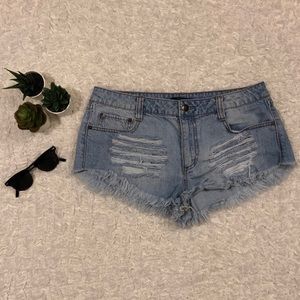 Distressed Jean Shorts